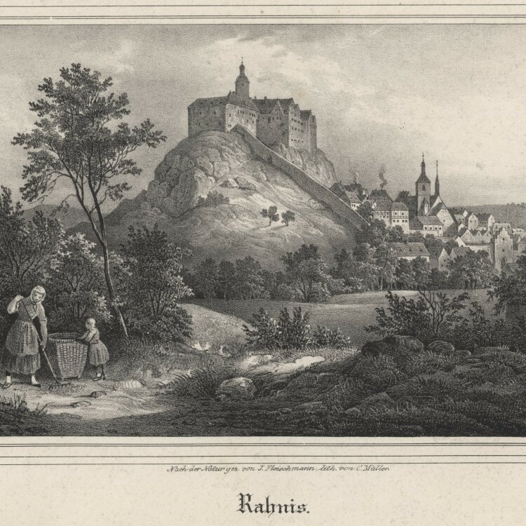 C. Müller - Burg Ranis - undatiert - Radierung