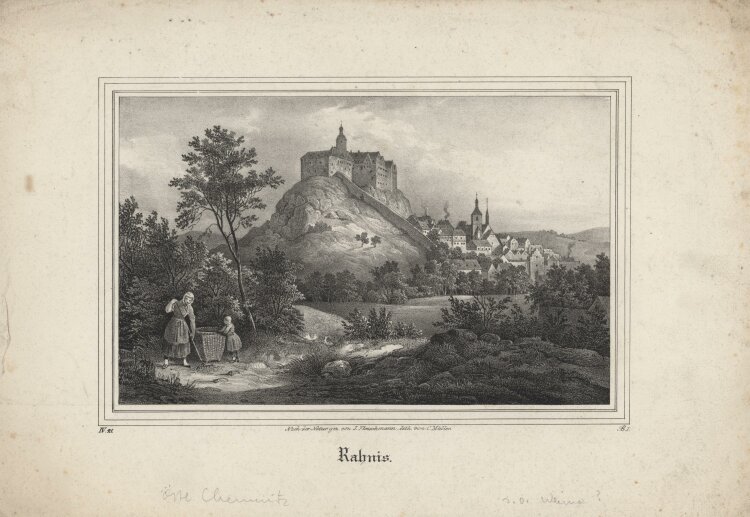 C. Müller - Burg Ranis - undatiert - Radierung