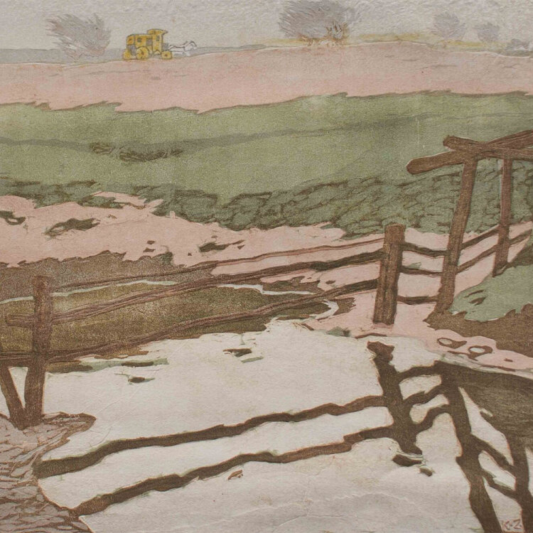 Reinhold Koch-Zeuthen - Landschaft - 1918 - Farbholzschnitt