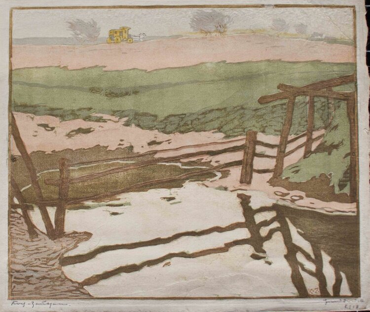 Reinhold Koch-Zeuthen - Landschaft - 1918 - Farbholzschnitt