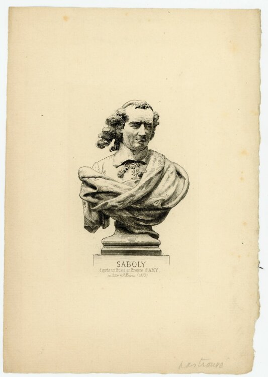 unbekannt - Porträt Nicolas Saboly - 1879 - Kupferstich