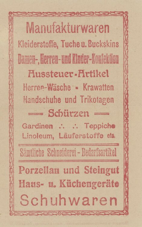 unbekanntan Konsum-Verein Leipzig-Plagwitz und Umgebung- Kassenzettel - um 1910