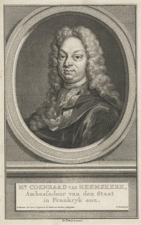 Jacobus Houbraken - Porträt Coenraad van Heemskerk -...