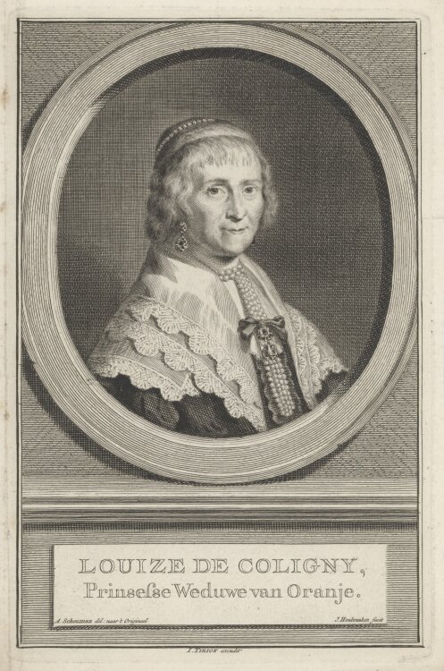 Jacobus Houbraken - Porträt Louise de Coligny...