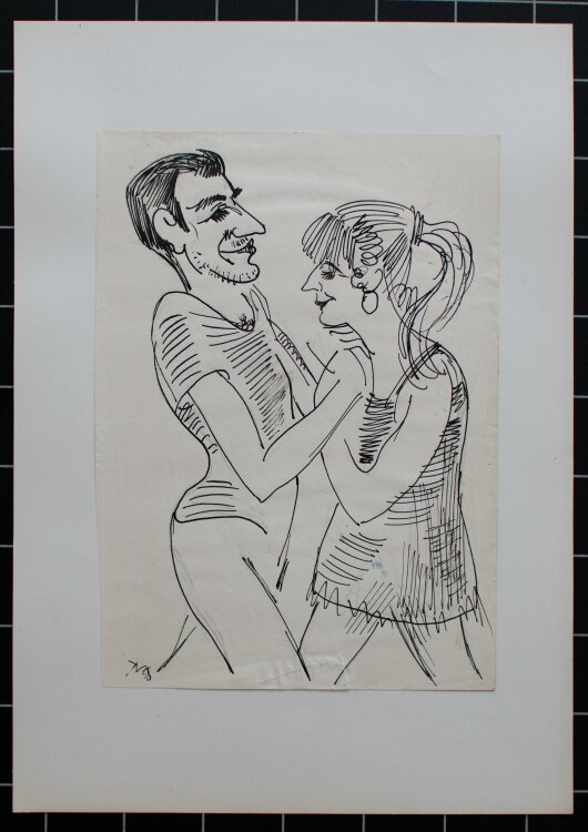 Karl Lotze - Tanzendes Paar - 1958 - Tusche