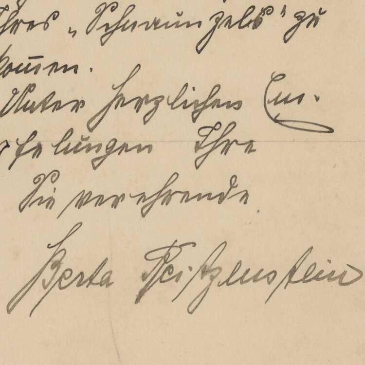 Berta Reitzenstein - Einladung zum Mittagessen - 19.11.1901
