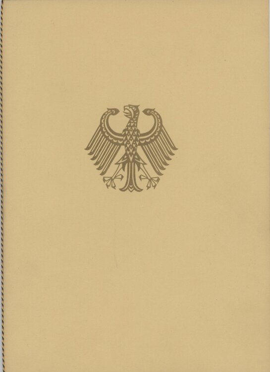 Heinrich Lübke - Verleihungsurkunde Grosses Verdienstkreuz - 01.10.1965