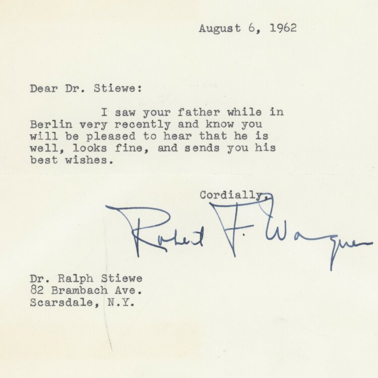 Robert F. Wagner - Brief - 06.08.1962
