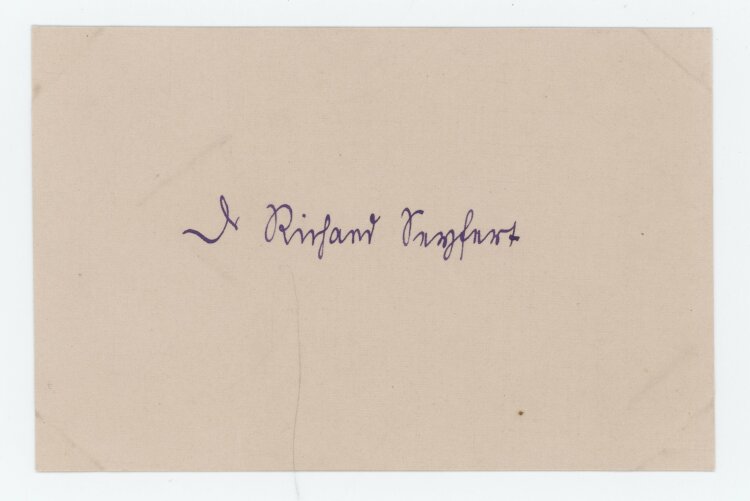 Richard Seyfert - Autograph - um 1923