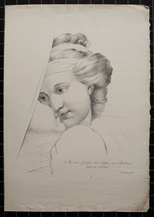 Clemens von Zimmermann - Weibliches Bildnis - um 1839 - Lithografie