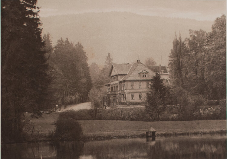 unbekannt - Friedrichsroda, Hotel Reinhardsbrunn - 1901 - Kupfergravur