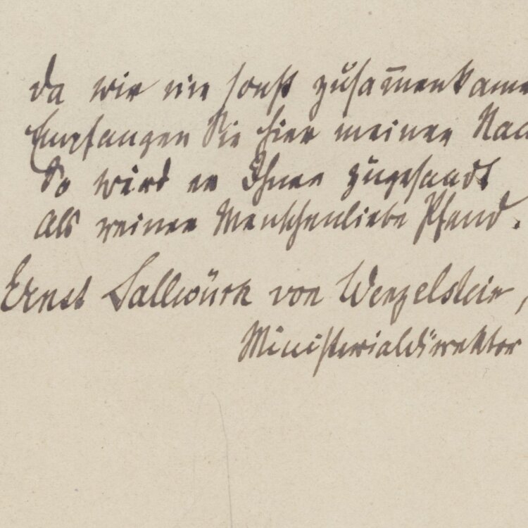 Ernst von Sallwürk von Wenzelstein - Autograph - um...