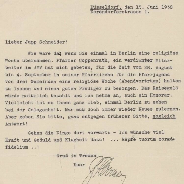 Ludwig Wolker - Brief - 15.06.1938