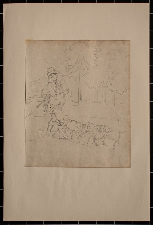 Joseph Simon Volmar - Jäger - Bleistiftzeichnung - 1820