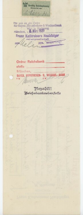 Franz Kathreiners Nachfolger - Prima-Wechsel - 01.03.1930