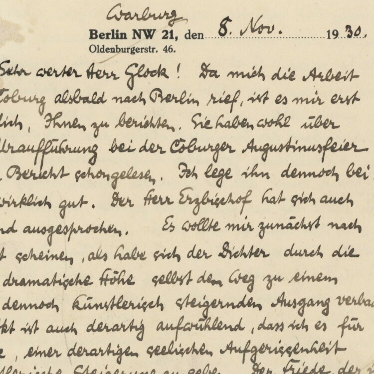 Johannes Vetter - Postkarte - 08.11.1930