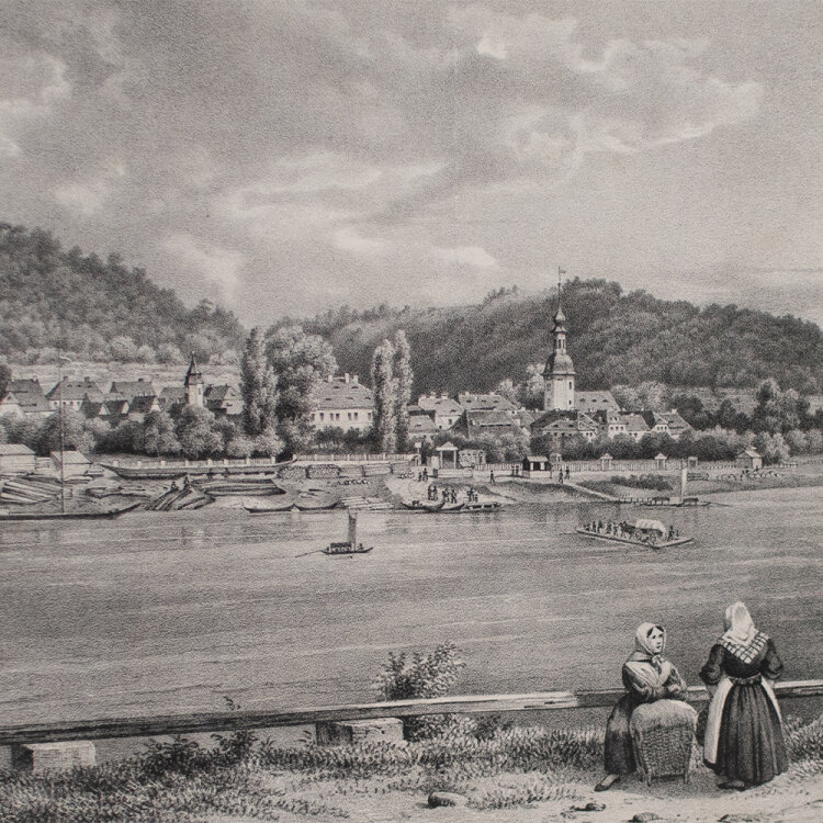 Königl. lith. Institut zu Berlin - Schandau in der Sächsischen Schweiz - o.J. - Lithografie