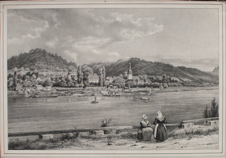 Königl. lith. Institut zu Berlin - Schandau in der Sächsischen Schweiz - o.J. - Lithografie