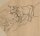 Joseph Simon Volmar - Kuh auf einer Alm - Bleistiftzeichnung - o.J.