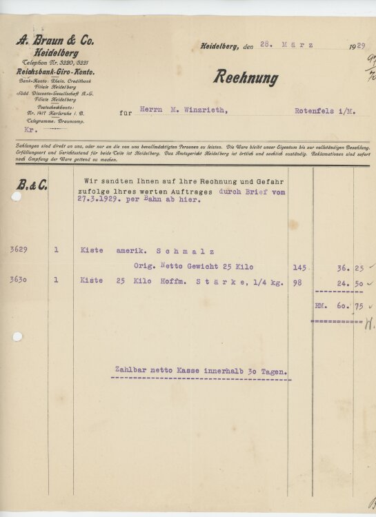 Firma M. Winzrieth (Kaufhaus)an A. Braun & Co.-...