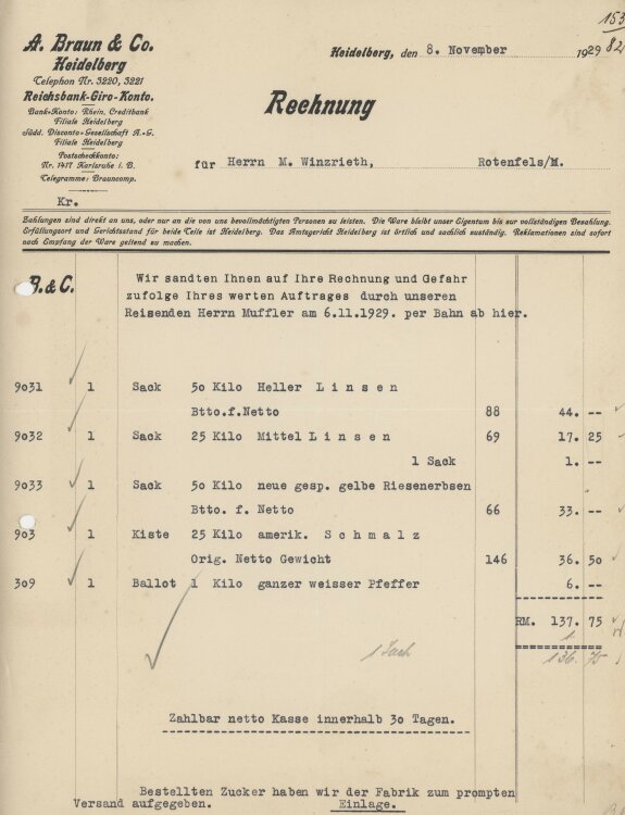 Firma M. Winzrieth (Kaufhaus)an A. Braun & Co.-...