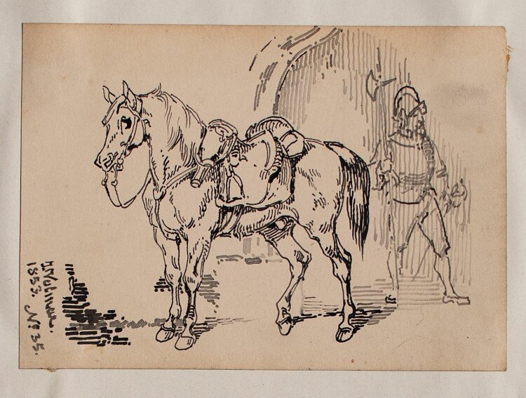 Joseph Simon Volmar - Pferd mit einem Ritter -...