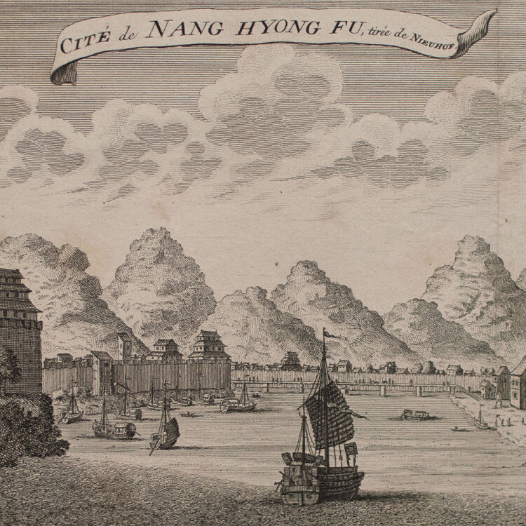 Jakob van der Schley - De Stadt van Nan Hyong Fu - o.J. - Kupferstich