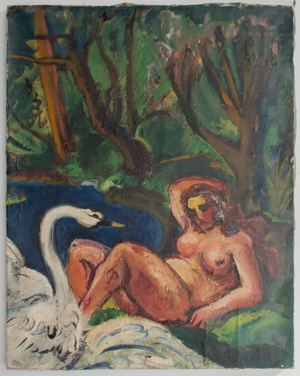 Jean Dorville - Leda mit dem Schwan - o.J. - Öl auf Leinwand