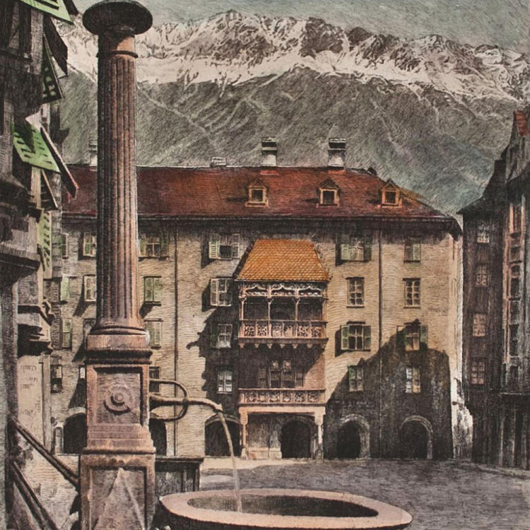 L. Remus - Der Trautsonbrunnen in Innsbruck - undatiert -...