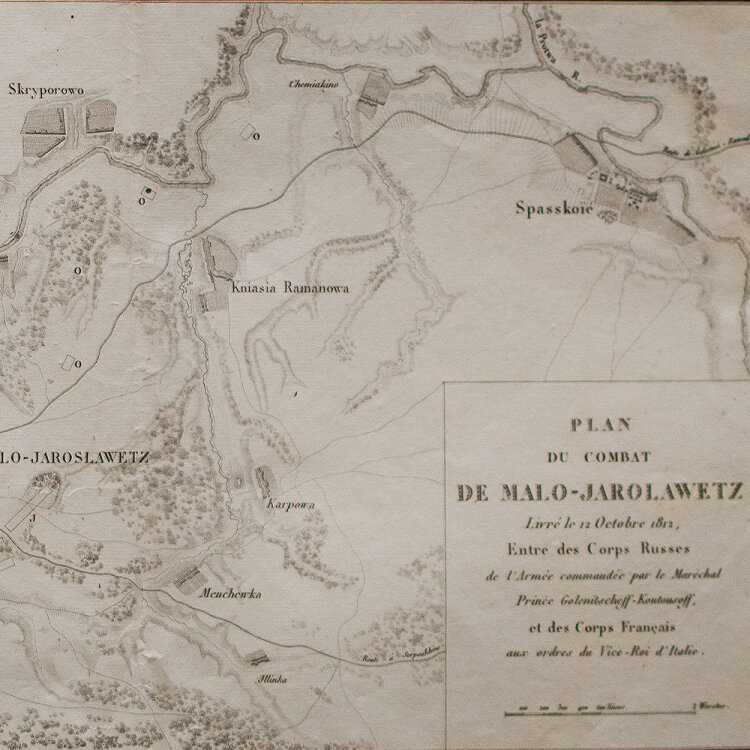 J.M. Darmet - Plan du Combat de Malo-Jarolawetz - o.J. - Kupferstich