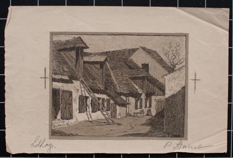 P. Starno? - Alte Katen - undatiert - Lithografie