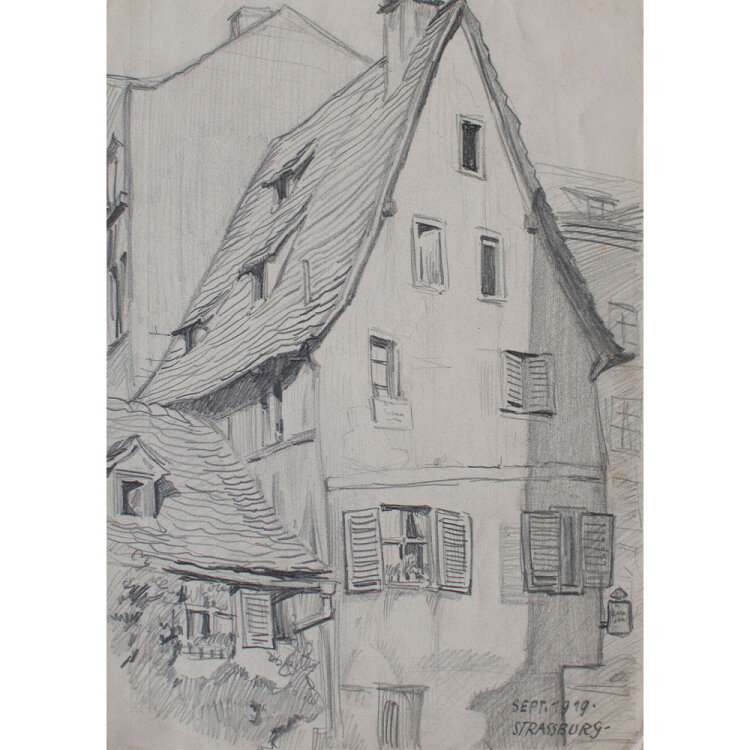 Uli Huber - Strassburg - 1919 - Bleistiftzeichnung