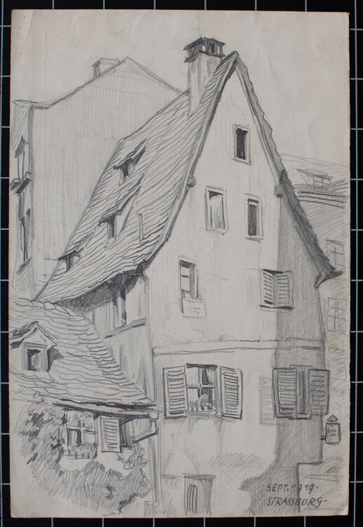 Uli Huber - Strassburg - 1919 - Bleistiftzeichnung