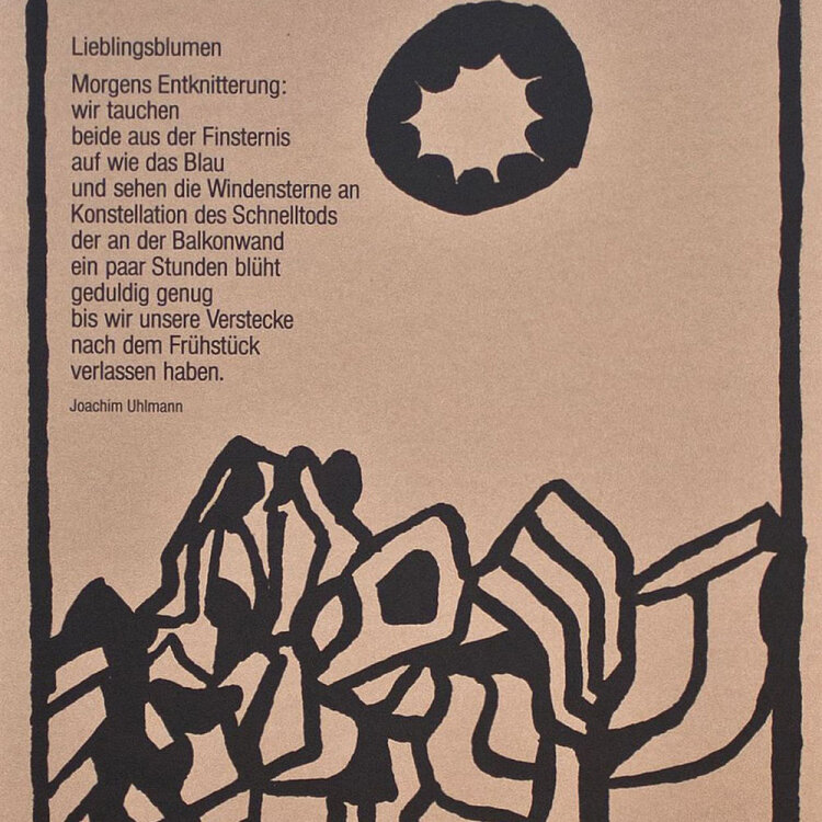 Joachim Uhlmann - Lieblingsblumen (Gedicht) - o.J. -...