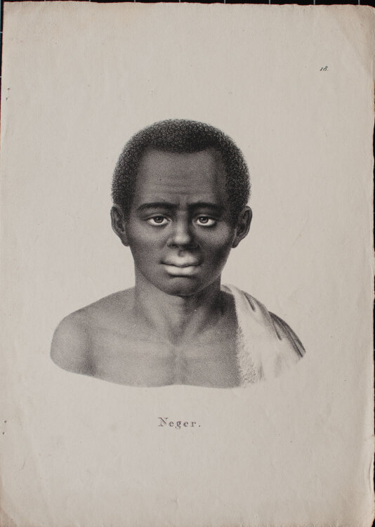 Joseph Brodtmann - Neger - undatiert - Lithografie auf Büttenpapier