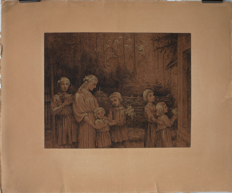 Wilhelm Steinhausen - Deutsche Weihnacht - undatiert - getöte Lithografie