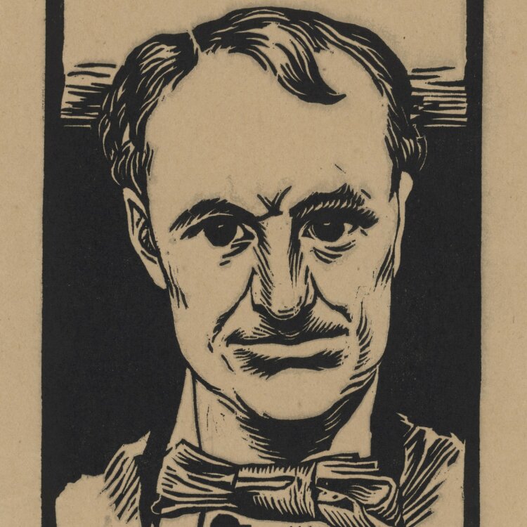 Felix Vallotton - Porträt Baudelaire - 1892 - Holzschnitt