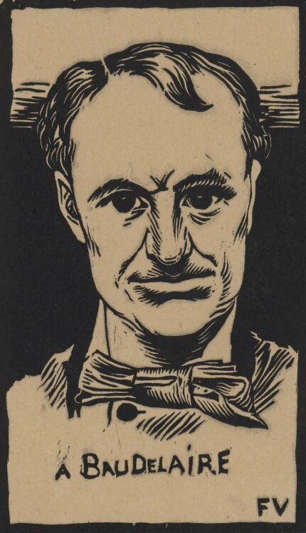 Felix Vallotton - Porträt Baudelaire - 1892 - Holzschnitt