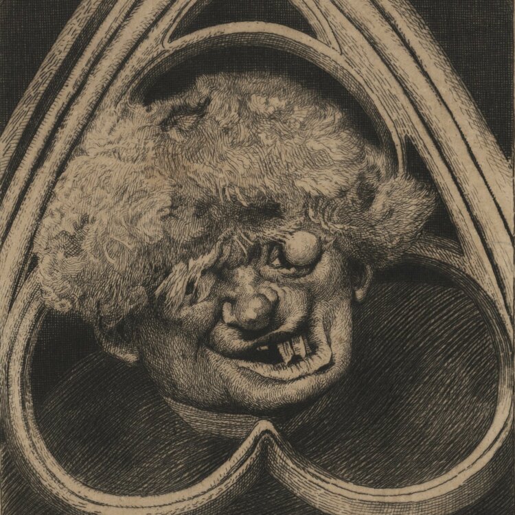 Francois Flameng - Illustration Quasimodo - 1885 - Radierung