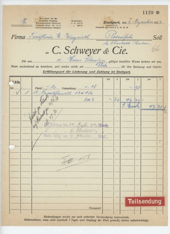 Firma M. Winzrieth (Kaufhaus)an C. Schweyer & Cie-...