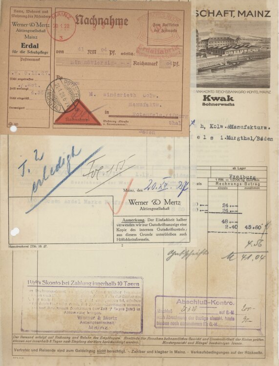 Firma M. Winzrieth (Kaufhaus)an Werner & Mertz AG-...