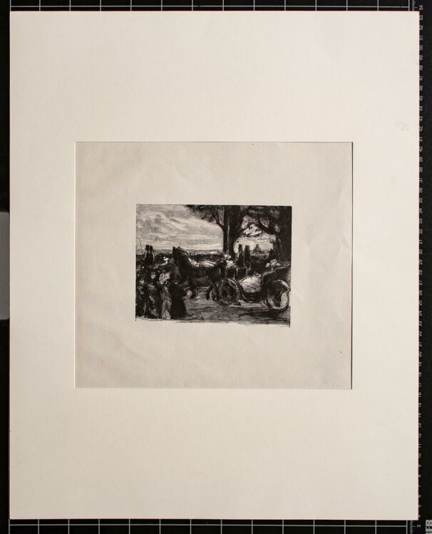 Max Liebermann - Corso auf dem Monte Picinio in Rom - Holzschnitt - 1922