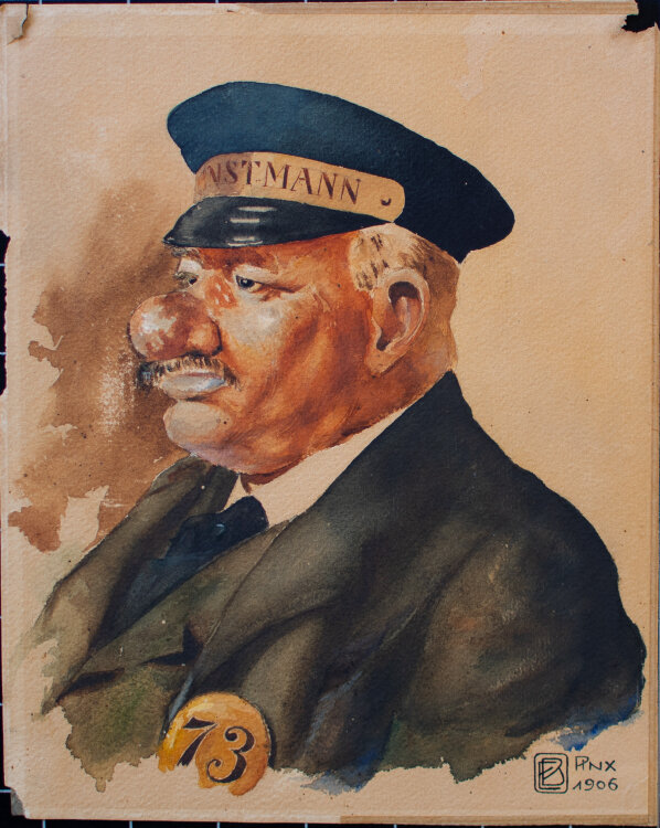 Monogrammist E. B. - Muck, der Dienstmann - 1906 - Aquarell