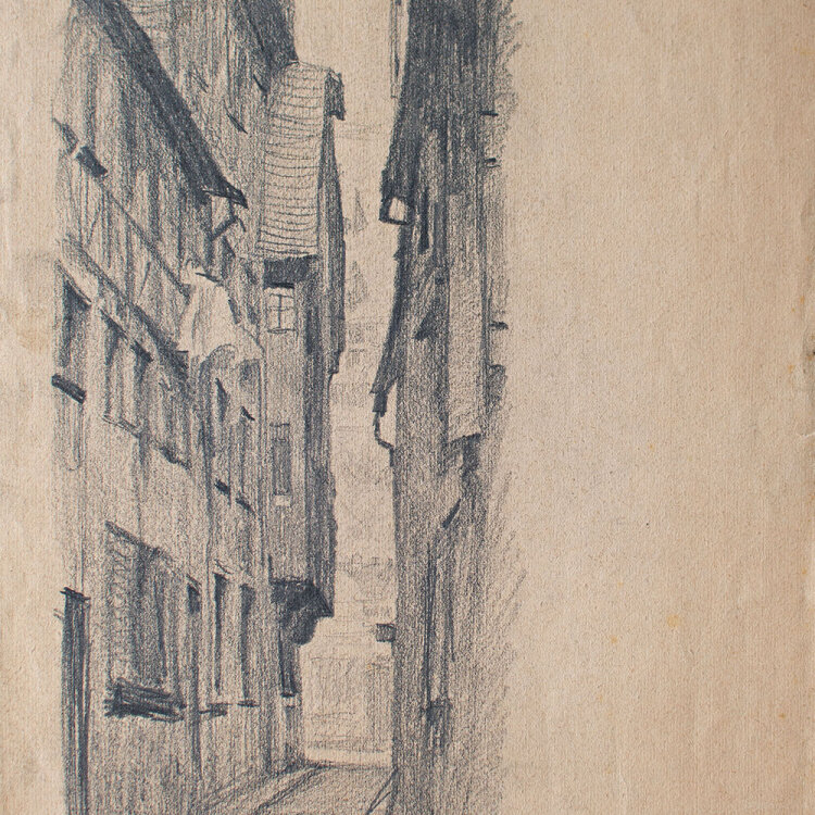 Uli Huber - Haargässchen in Straßburg - 1919 -...