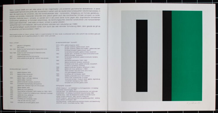 Klaus Jürgen Schoen - Konkrete Komposition - 1997 -...