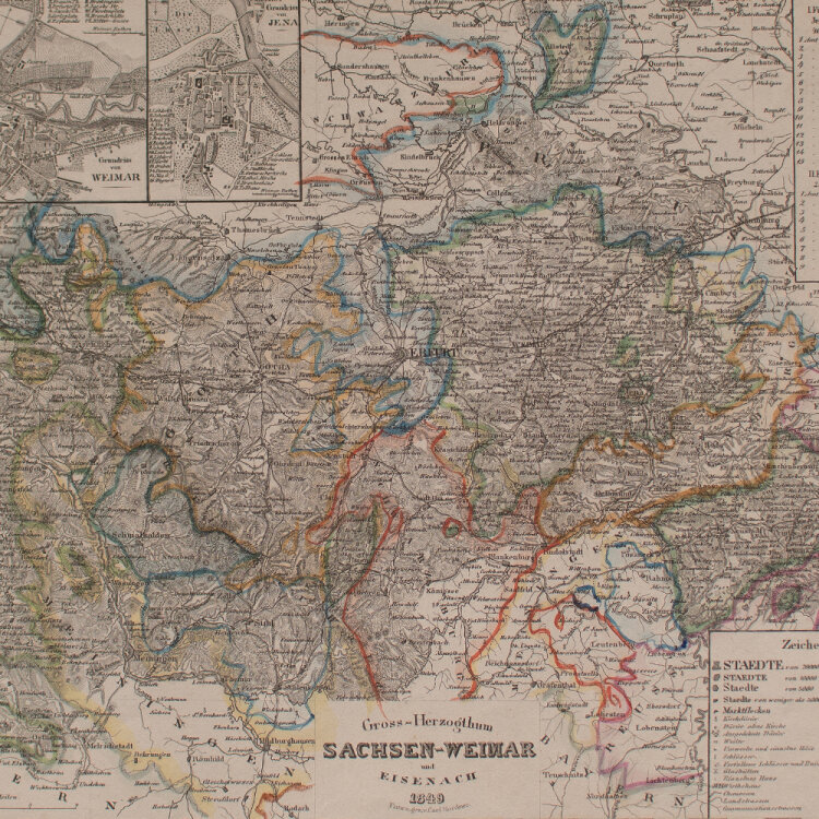 unbekannt - Gross-Herzogthum Sachsen-Weimar und Eisenach - 1849 - Stahlstich in altem Kolorit