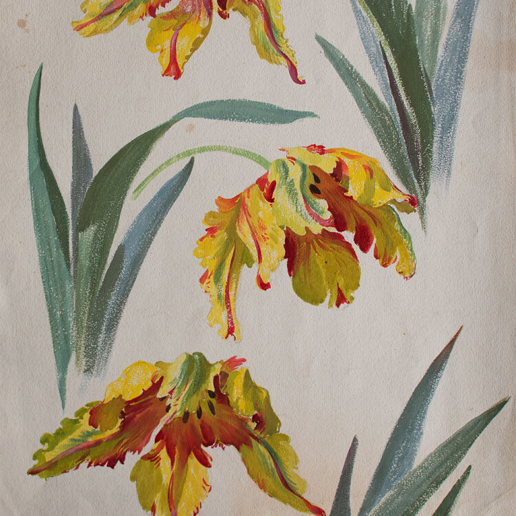 Hans Pretzsch - Tulpen - 1905 - Aquarell auf...