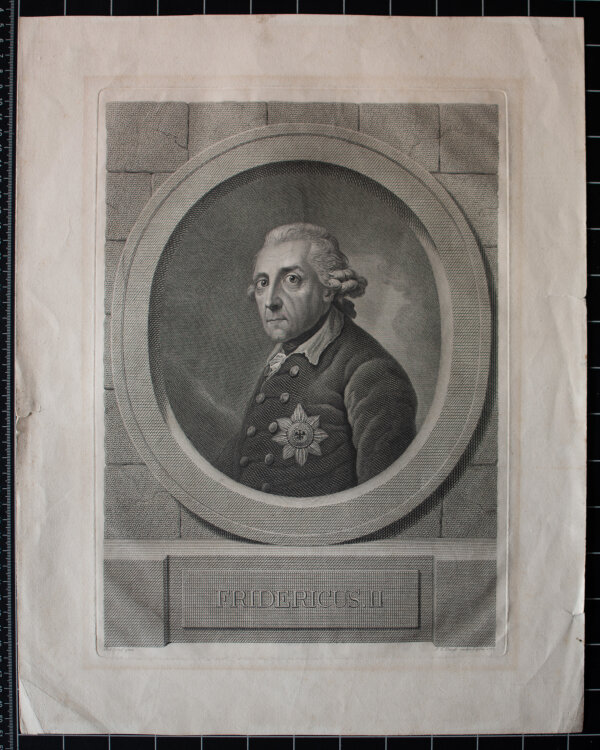 Johann Friedrich Bause - Friedrich II. von Preußen - 1787 - Kupferstich