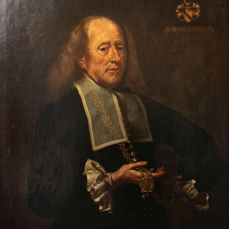 dt. Maler des 17. Jahrhunderts - Porträt Johann Warmund von Aicher - 1678 - Öl auf Leinwand