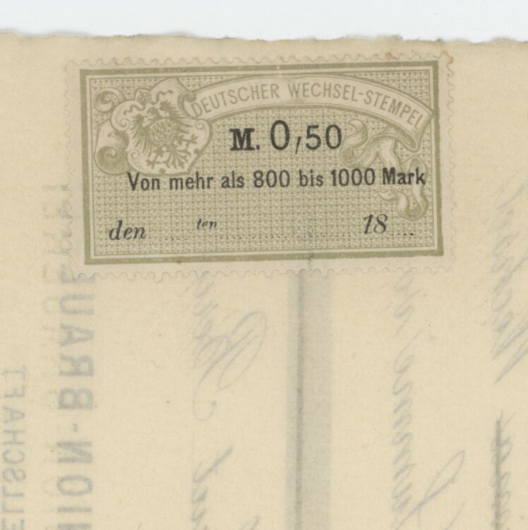 Dortmunder Union-Brauerei AG - Prima-Wechsel - 26.08.1895